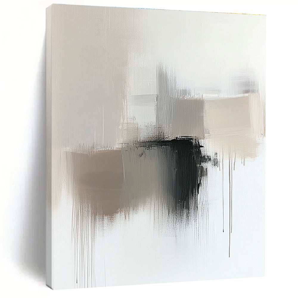 Neutral Tones Abstract Painting for Minimalist Dining Rooms GAB0803