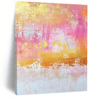 Pink Gold Orange Abstract Painting with Dreamy Warmth WINK451