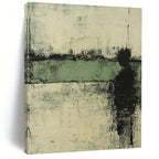 Monochrome Solitary Abstract Painting for Industrial - Themed Galleries GAB0898