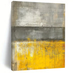 Gray Yellow Abstract Painting with Bold Contrast WINK541