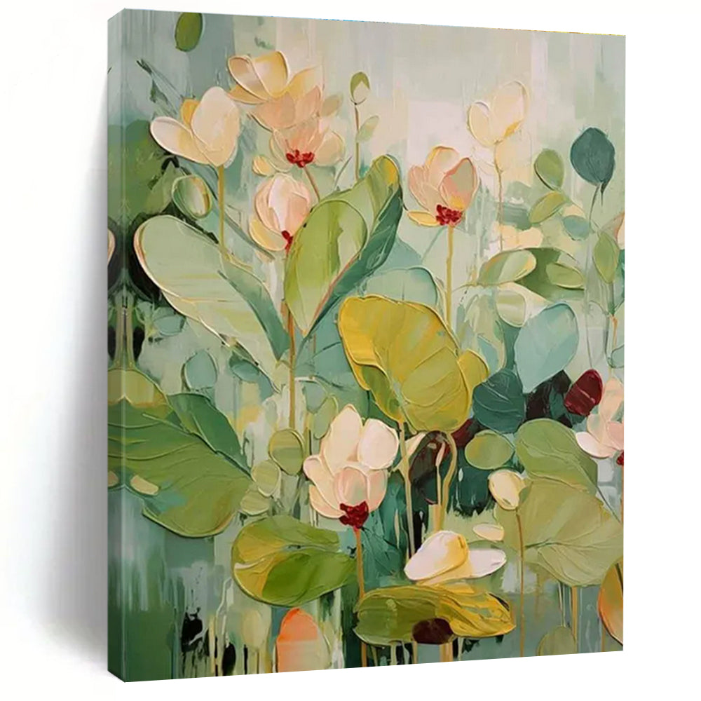 Soft Floral Garden Abstract Painting for Spa Waiting Rooms HENG084