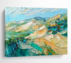 Textured Mountain Landscape Abstract Painting with Bold Brushstrokes ABS287