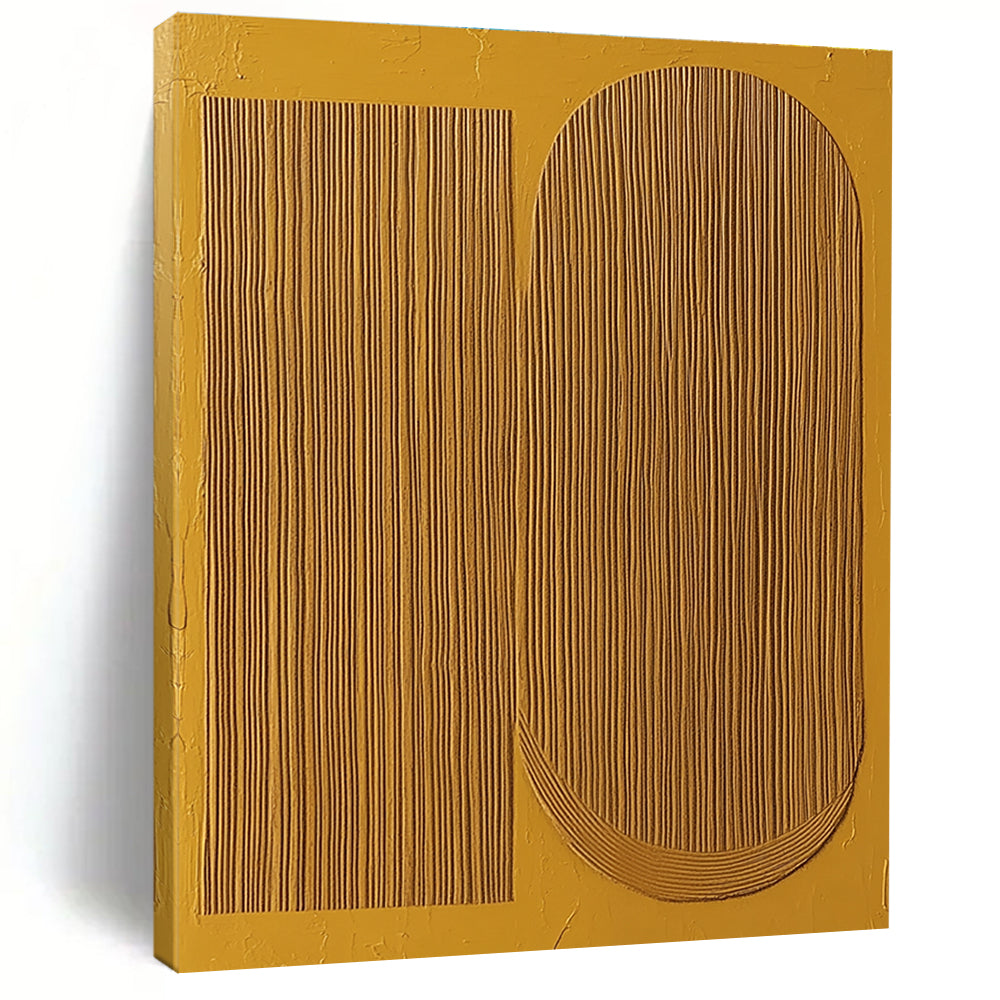 Yellow Geometric Textured Abstract Painting with Sunny Discipline WINK309