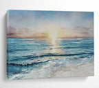 Sea Sunset Abstract Painting for Coastal Home Living Rooms YHT260