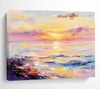 Pastel Sunset Seascape - Dreamy Hues of Dusk ABS008