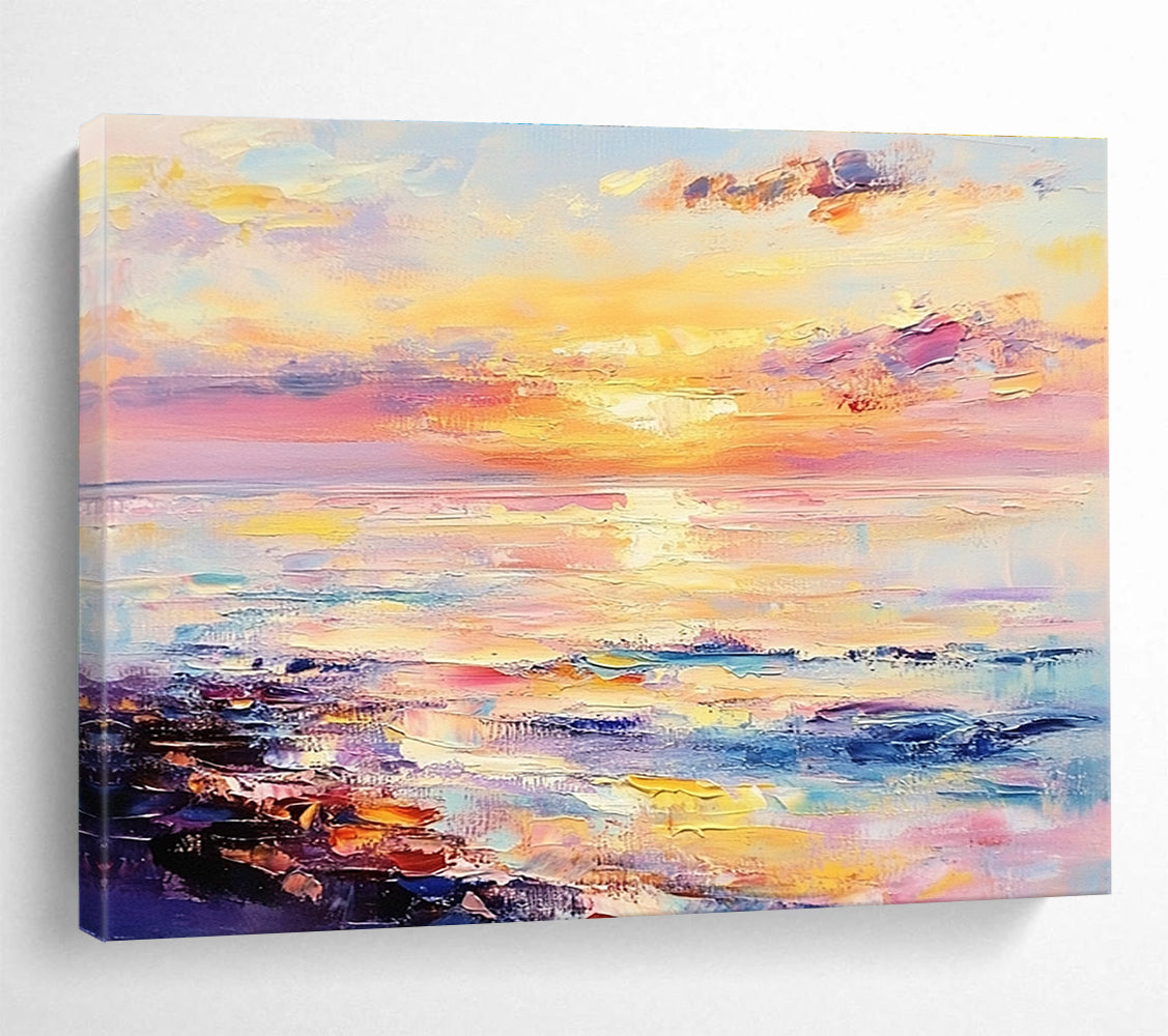 Pastel Sunset Seascape - Dreamy Hues of Dusk ABS008