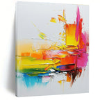 Textured Colorful Abstract Painting with Tactile Joy WINK715