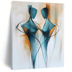 Dual Figure Abstract Painting for Contemporary Dance Studio Lounges GAB1175