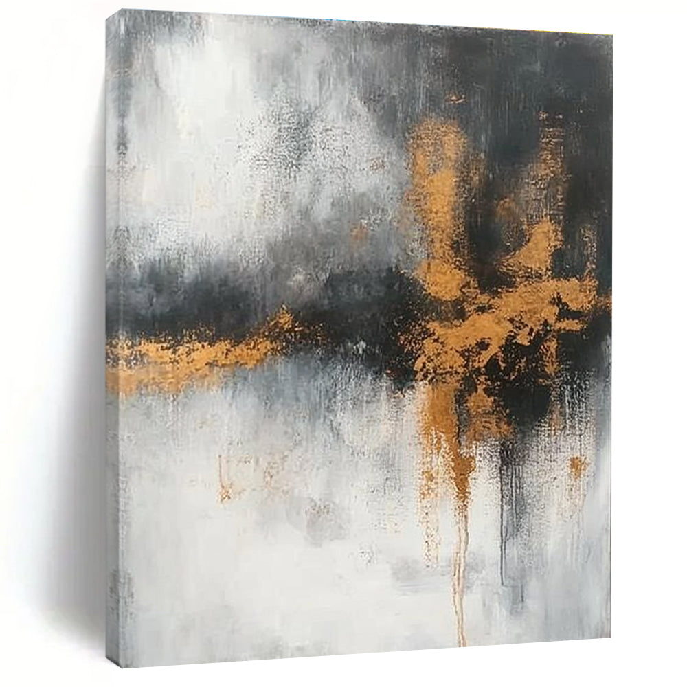 Gold - Splash Abstract Painting for Contemporary Art Galleries GAB0864