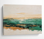 Gold - Accented Sea Abstract Painting ABS240