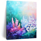 Colorful Flower Field Vibrant Landscape Abstract Painting GAB0273