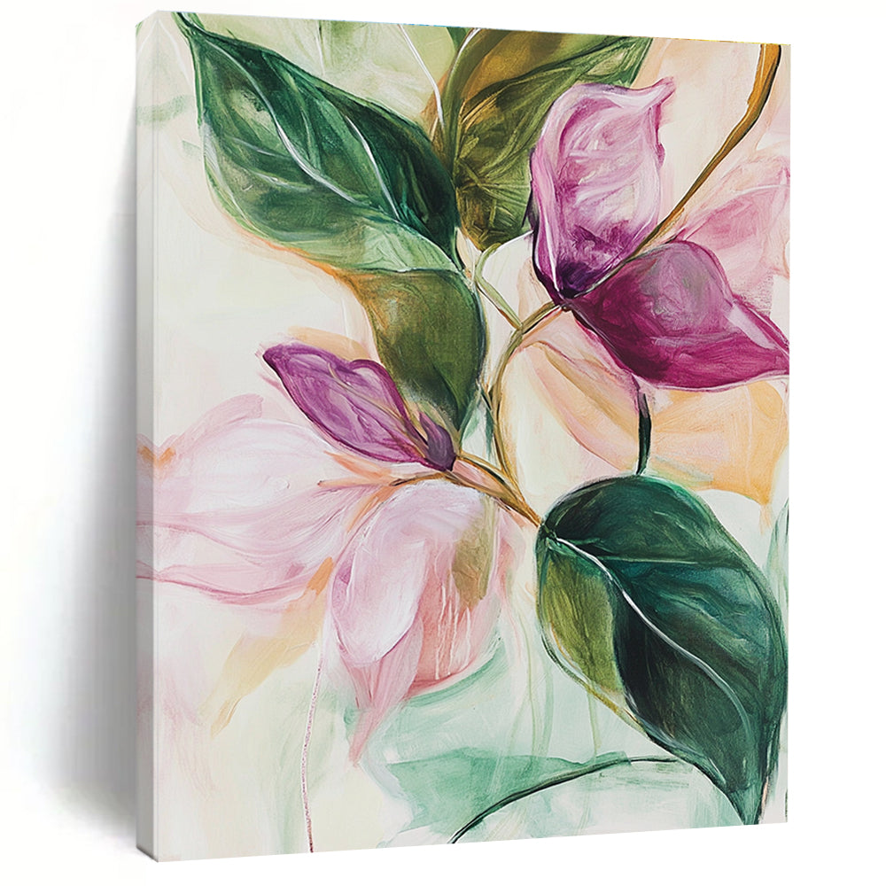 Pink and Purple Flowers Abstract Painting for Romantic - Styled Boutiques GAB1073