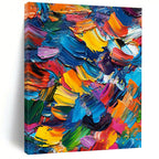Colorful Abstract Brushstrokes Painting with Joyful Energy WINK405