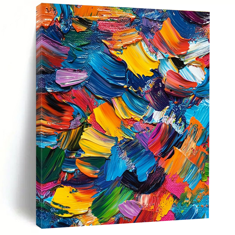 Colorful Abstract Brushstrokes Painting with Joyful Energy WINK405