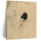 Small Black Spots on Beige Abstract Painting with Subtle Intrigue WINK018