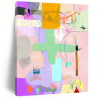 Colorful Geometric Collage Abstract Painting with Vivid Diversity WINK209