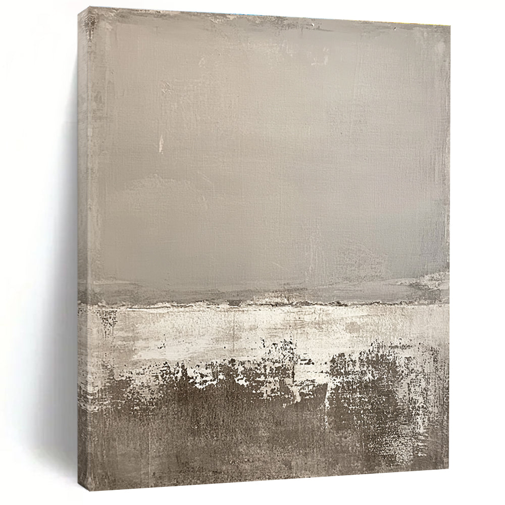 Gray and White Minimalist Abstract Painting with Calm Simplicity WINK249