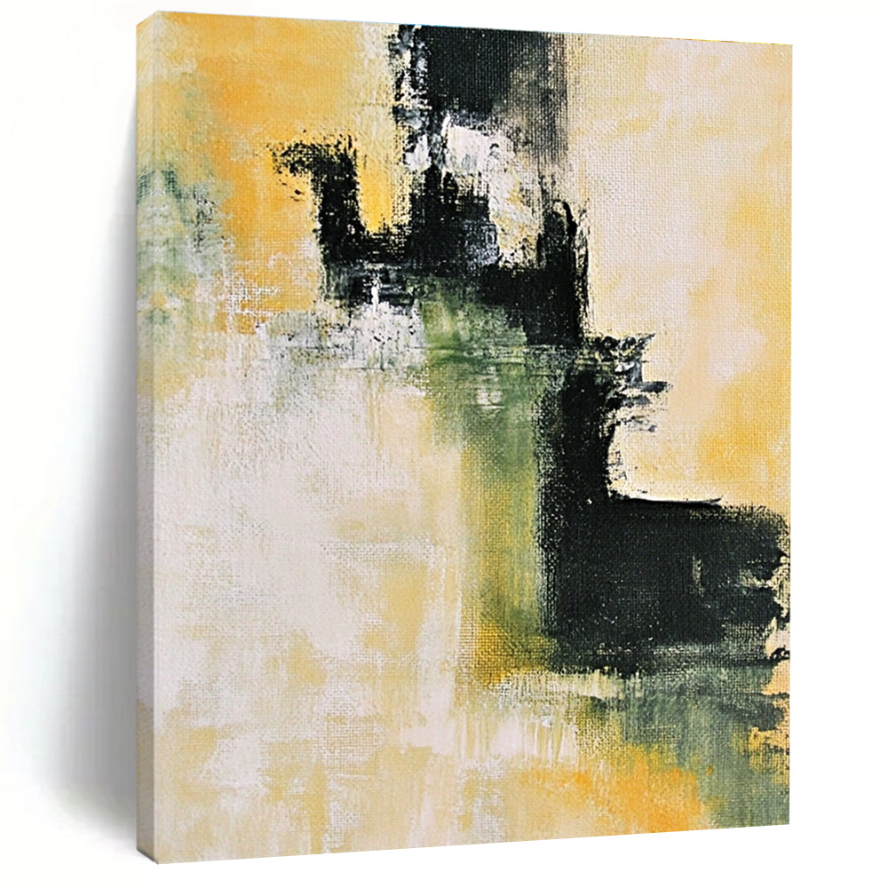 Yellow Green Abstract Painting with Subtle Harmony WINK584