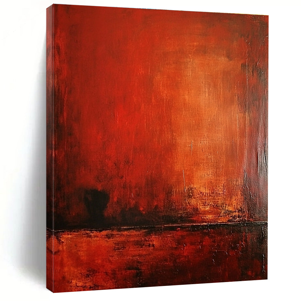 Red Abstract Painting with Intense Warmth WINK127