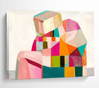 Colorful Geometric Figure Abstract Painting with Vibrant, Modern Shapes ABS512