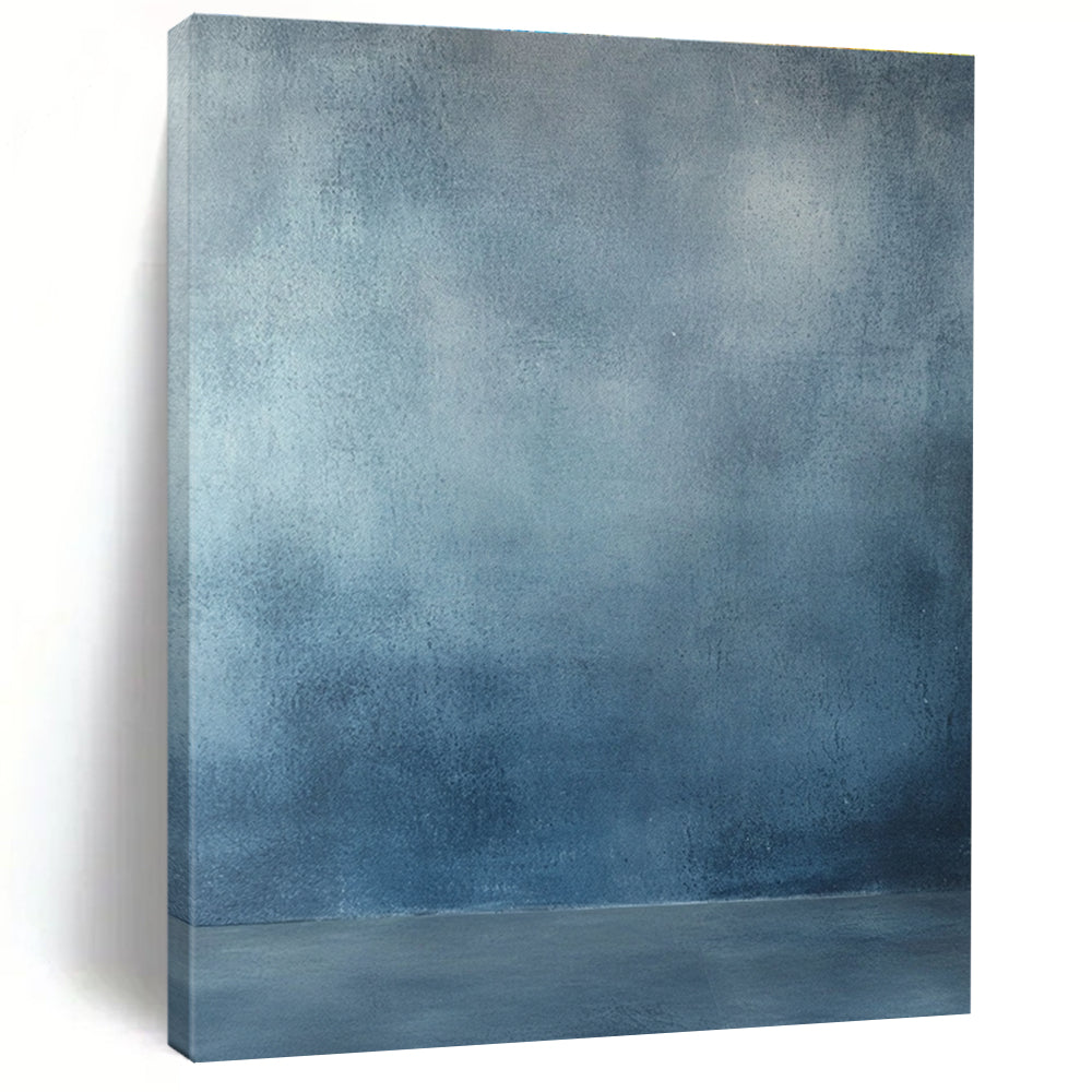 Blue - Gray Gradient Background Abstract Painting with Cool Calm WINK026
