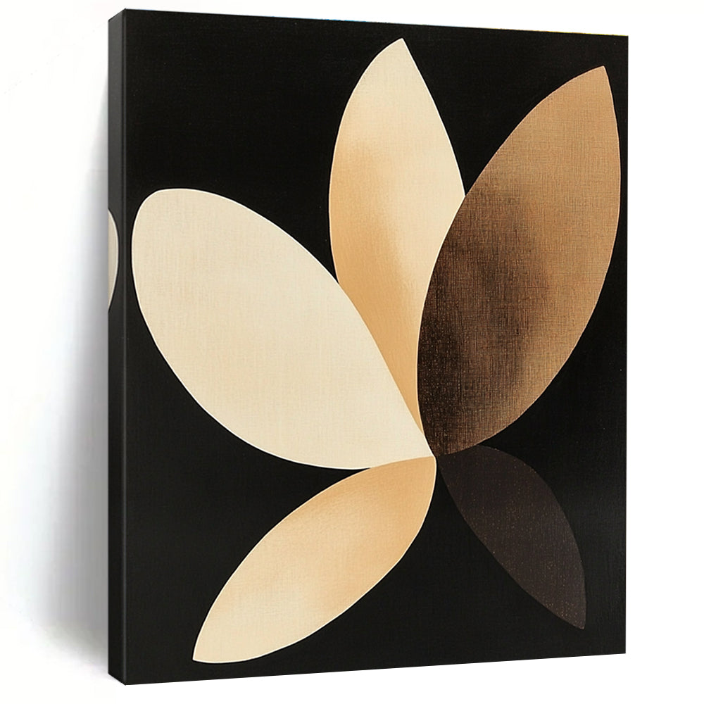 Minimalist Petal Shapes Abstract Painting of Subtle Elegance GAB0130