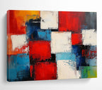 Geometric Color Collage Abstract Painting with Dynamic, Structured Combinations ABS505