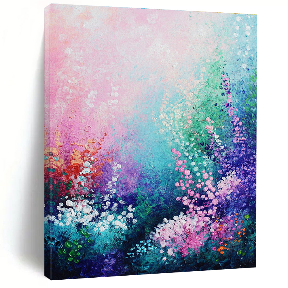 Colorful Floral Landscape Abstract Painting for Garden - Themed Spas GAB1265