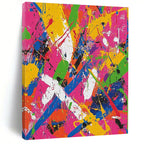 Splatter Color Abstract Painting with Energetic Chaos WINK301