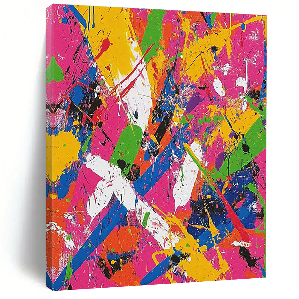 Splatter Color Abstract Painting with Energetic Chaos WINK301