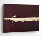 Silhouette on Purple Abstract Painting with a Mysterious Vibe ABS254