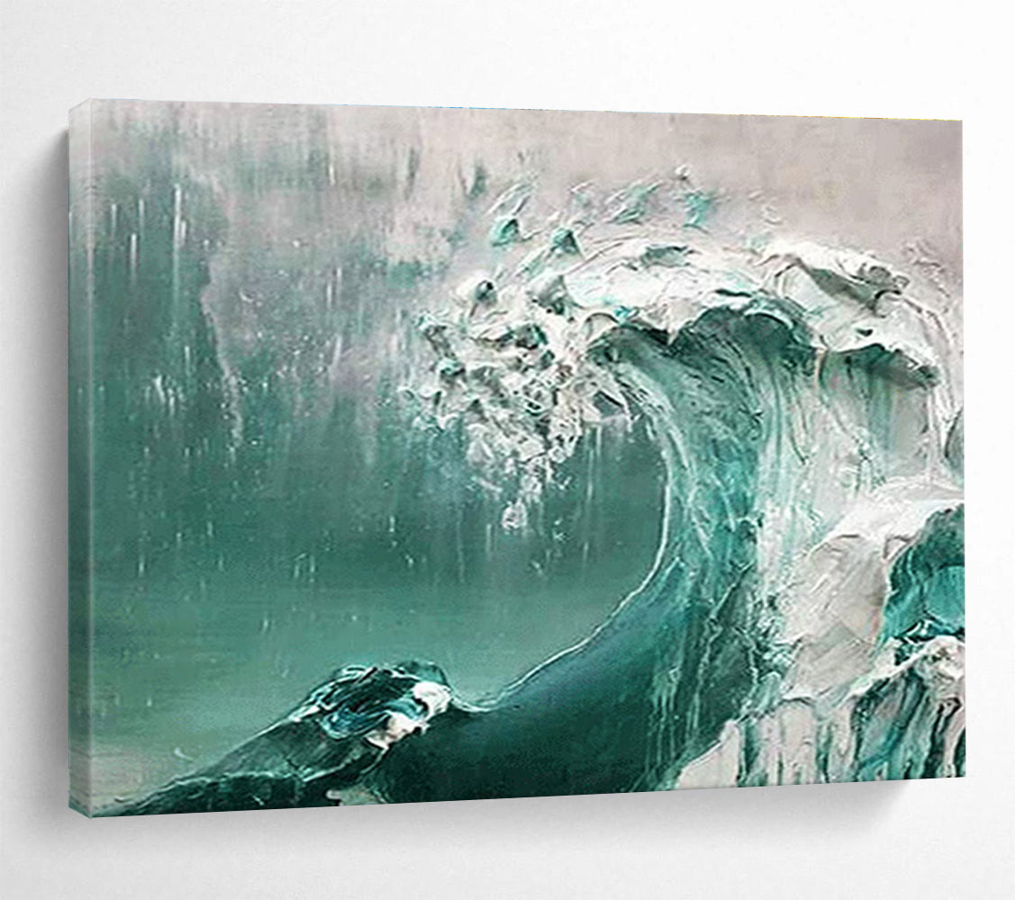Turbulent Wave Abstract Painting for Ocean - Lover’s Home Offices YHT232