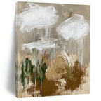 Dripping Cloud Abstract Painting for Bohemian - Style Living Rooms GAB0828