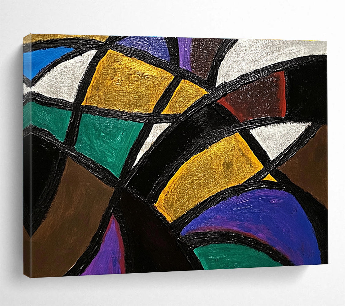Colorful Geometric Intersections  A Play of Shapes ABS032
