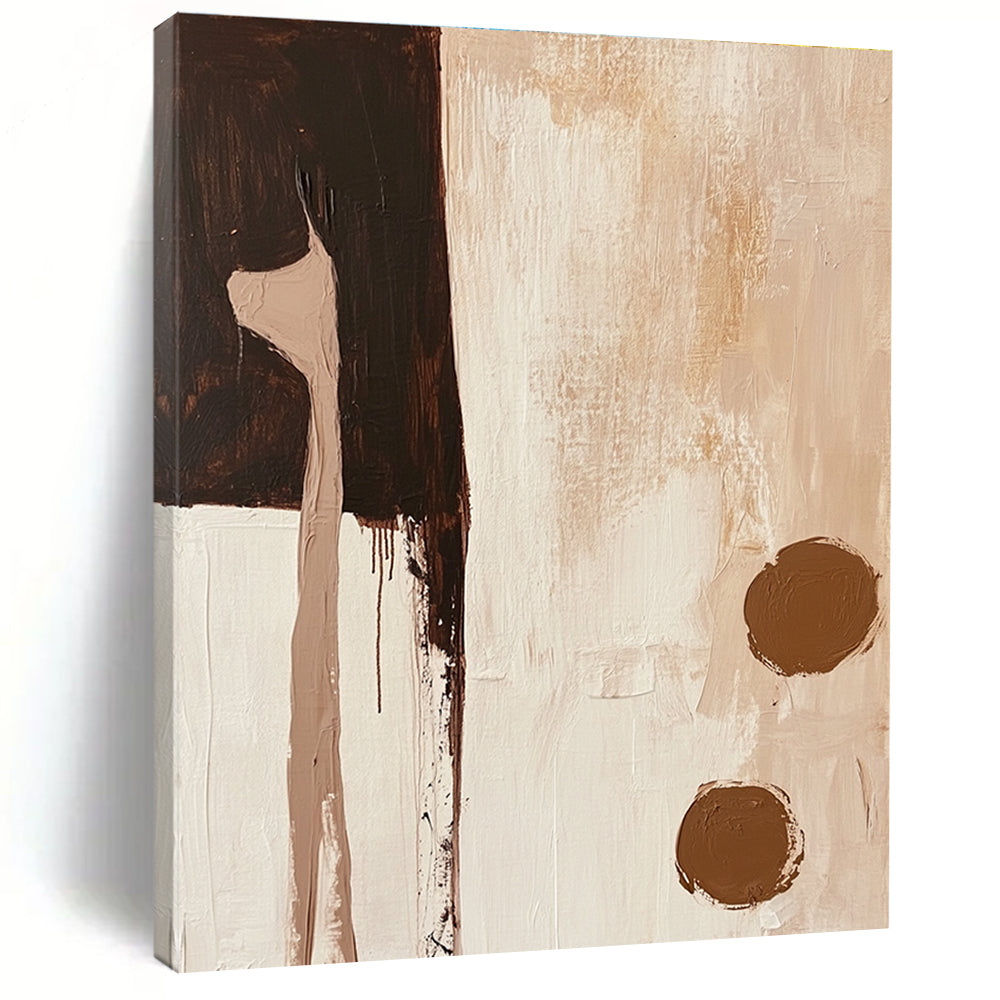 Earthy Toned Abstract Collage Painting for Rustic - Modern Cabins GAB1158