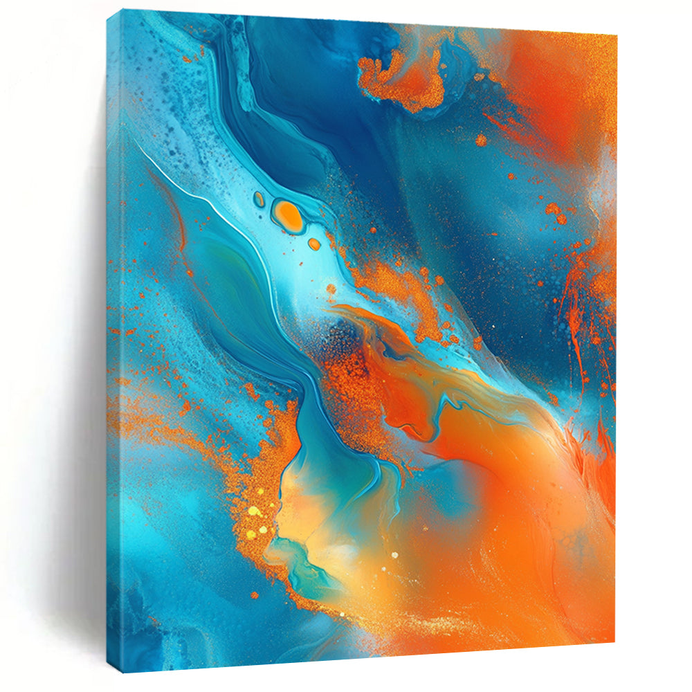 Fluid Color Abstract - Dynamic Liquid - Flow Abstract Art GAB0498
