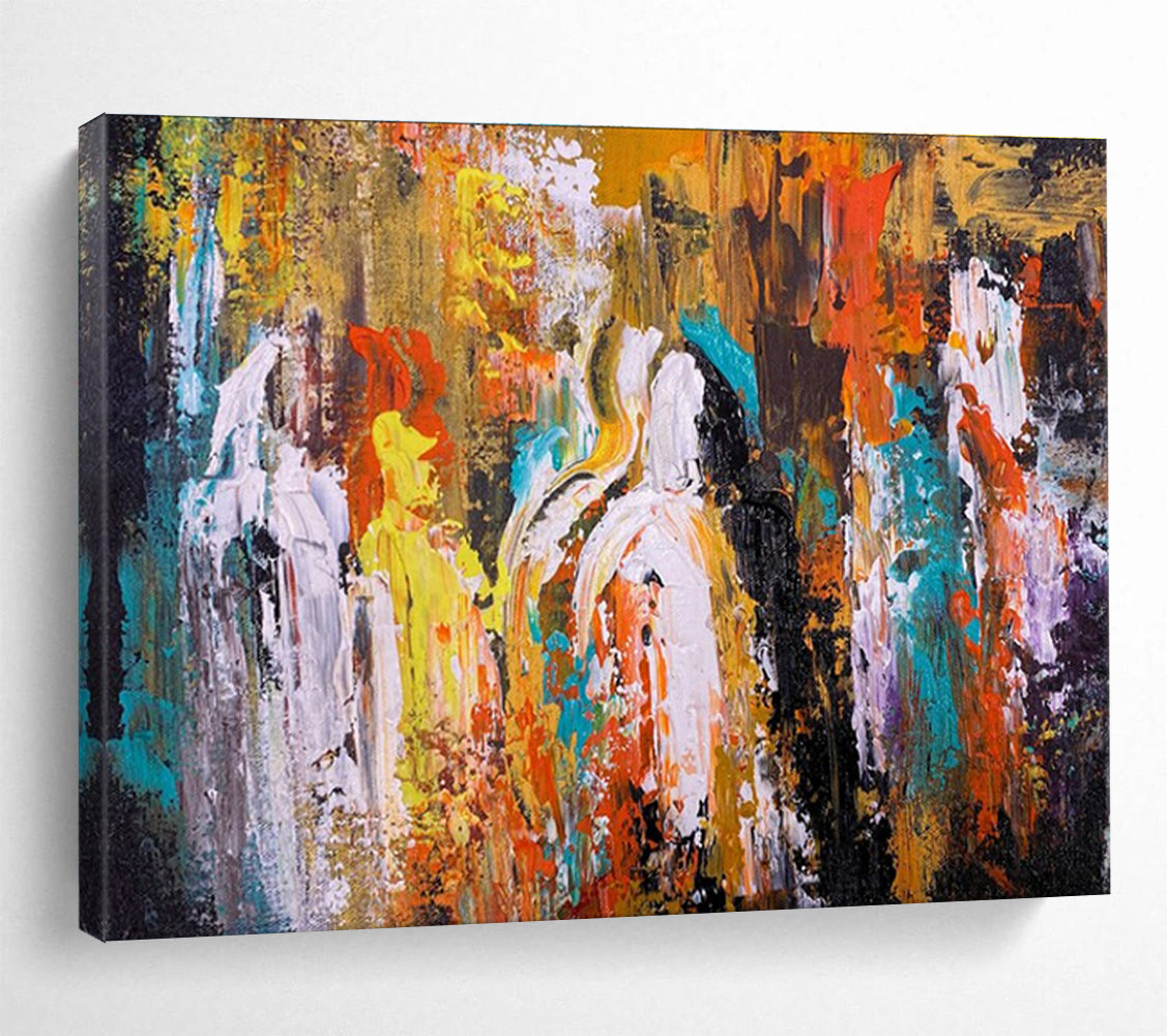 Vivid Colors Abstract Figures Painting for Artsy Community Centers YHT349