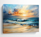 Seaside Sunset - a Moment of Golden Tranquility ABS007