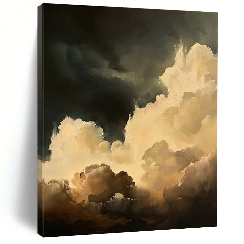 Dramatic Clouds Abstract Painting for Home Theater Entrances HENG022