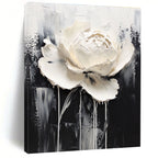 Dramatic White Bloom Abstract Painting for Art - Centric Hallways GAB1002