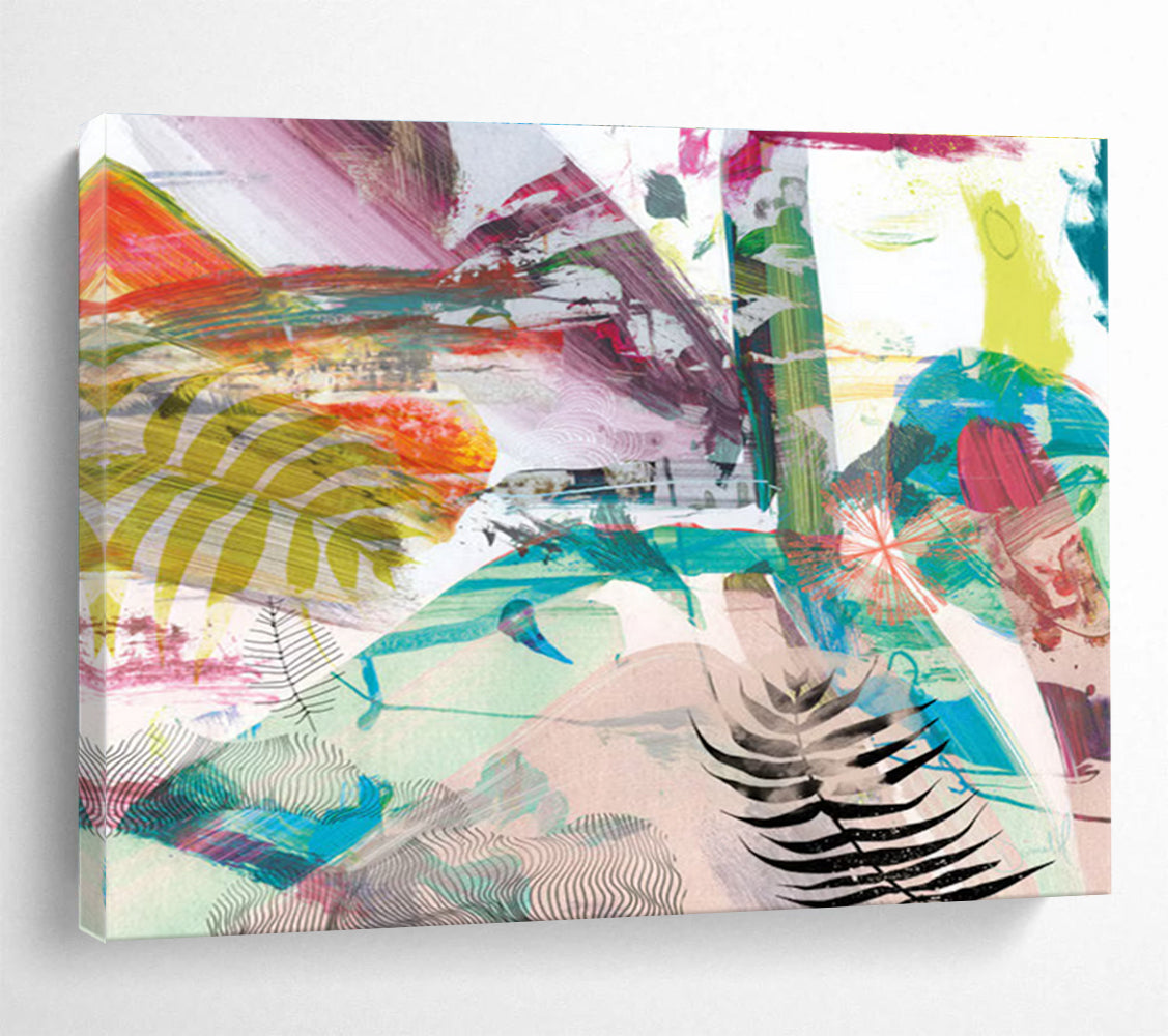 Tropical Abstract Painting for Exotic Interiors YHT118