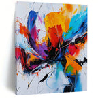 Vibrant Abstract Flower Painting for Bohemian - Styled Living Rooms GAB1141