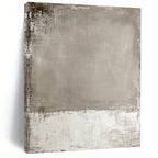 Taupe and White Abstract Painting with Understated Contrast WINK122