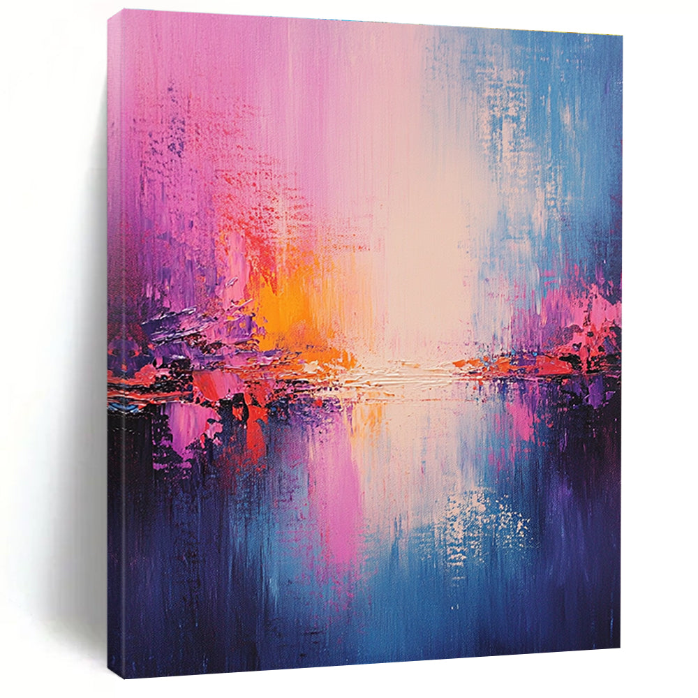 Pastel Sunset Abstract Painting for Soft Interiors GAB0735