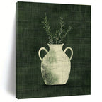 Vase with Greenery Minimalist Still Life Abstract Painting GAB0220