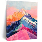 Vivid Colorful Mountain Peaks Painting for Nature - Inspired Spaces HENG283