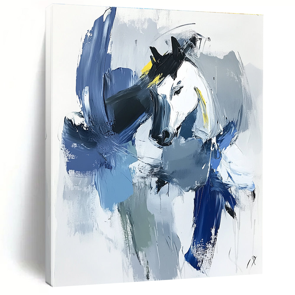 Abstract Horse Portrait Painting for Equestrian - Themed Spaces GAB1117