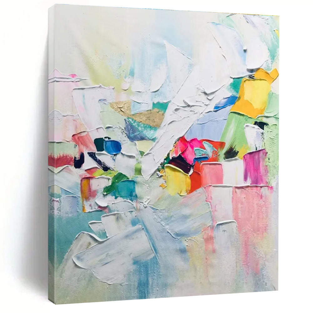 Vibrant Colorful Abstract Composition Painting for Art - Loving Spaces HENG274