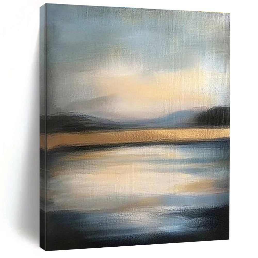 Misty Landscape Abstract Painting with Subtle Hues GAB0001