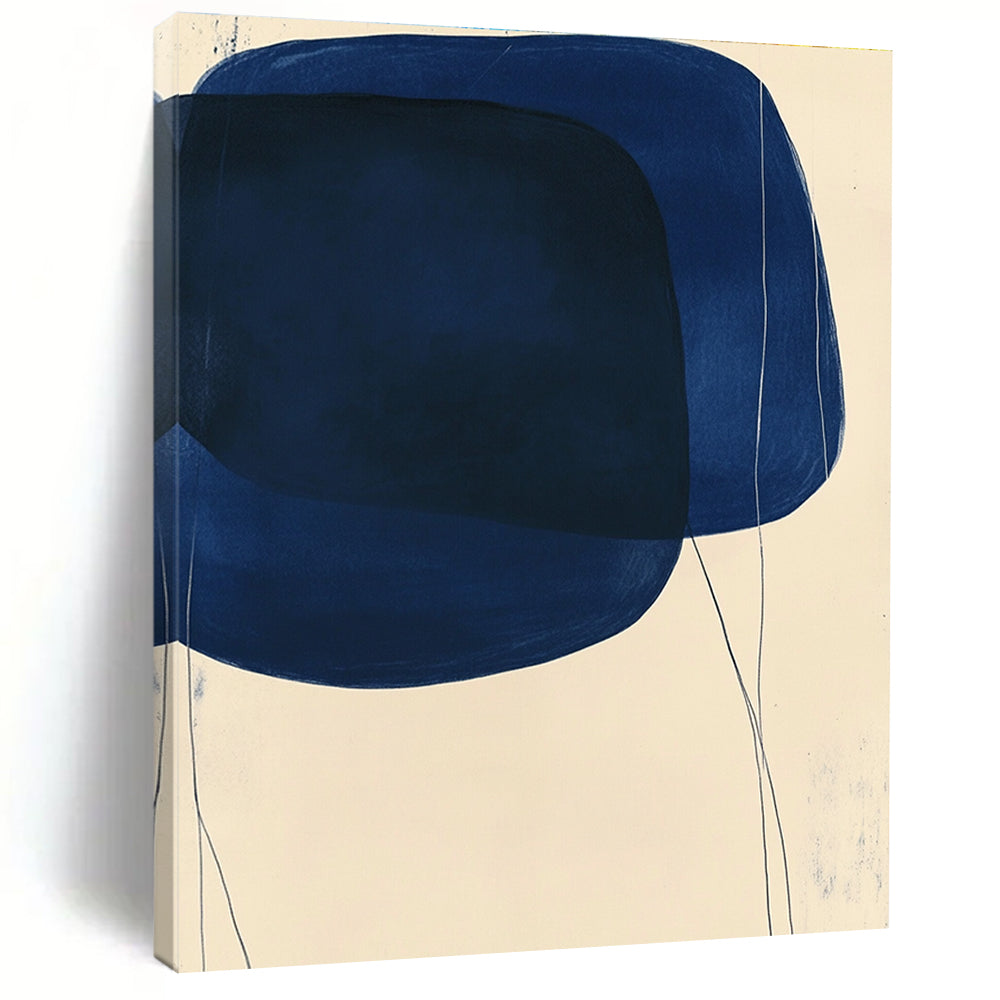 Blue Abstract Shapes Artistic Wall Decor Abstract Painting GAB1390
